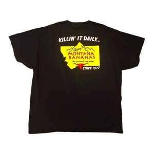 Montanas Bananas Black Tee Shirt